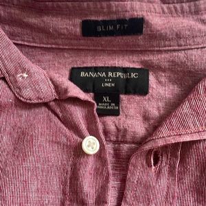 Linen banana republic button up